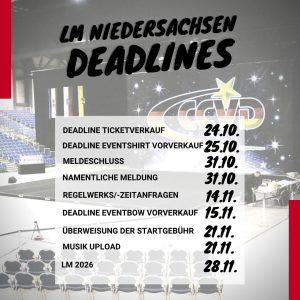 Deadlines LM Niedersachsen